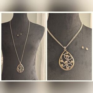 NWOT Brighton Yalta Massandra Convertible Necklace and Earrings Set, Retired